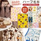 キャラクター ハーフ毛布 140×100cm 大判 ブランケット 毛布 ひざかけ ハーフケット かわいい ジュニア毛布 寝具 子供毛布 お昼寝 保育園 幼稚園