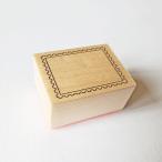Hutte paper works スタンプ 切手のフレーム 木製はんこ