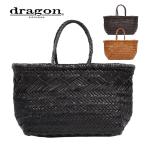 ショッピングtokia 並行輸入品 DRAGON DIFFUSION ドラゴンディフュージョン TRIPLE JUMP SMALL 6LINES BORDER 8811R かごバッグ トートバッグ ブラウン 本革 レザー レディース