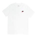 NIKE ナイキ スポーツウェア クラブ Tシャツ カットソー スリーブ 半袖 メンズ ロゴ プリント ホワイト AR4999 100 運動 ランニング ジム ルームウェア 部屋着