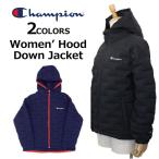 ショッピングtokia 並行輸入品 Champion チャンピオン Women's Hood Down Jacket ウィメンズ フードダウンジャケット コート ロゴ刺繍 ワンポイント CW-QS601 レディース