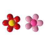 jibbitz花小さめ赤ピンク人気...