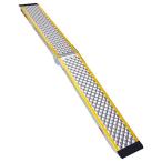 Ruedamann 長さ200cm 幅21.5cm 耐荷重300kg アルミラダーレール 折りたたみ式 軽量アルミラダー アルミブリッジスロープ 自転