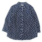 Parkes ドットプリント7分袖シャツ