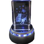  crystal 3D Laser скульптура кошка LED 4 цвет люминесценция шт. комплект День отца 