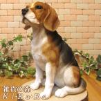 置物 動物 可愛い 犬の置物 ビーグル　リアル　お座り 成犬ラージサイズ　イヌのオブジェ　ガーデニング　ベランダアート