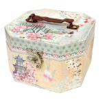 パンチスタジオ バニティケース 収納 フタ付き 化粧箱（HAIKU×フラワー） オクタゴン ・定形外郵便物不可