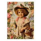  дырокол Studio i- Star Card Large размер ( e-s ta-. девушка ) конверт имеется retro поздравительная открытка 