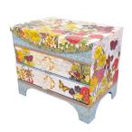 パンチスタジオ ジュエリーチェスト 収納 フタ付き ミラー付き 宝石箱（フラワー×蝶） ・定形外郵便物不可