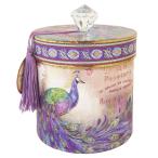 パンチスタジオ トイレットペーパーホルダー 収納 フタ付き（紫孔雀） トイレ収納 ・定形外郵便物不可