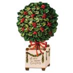 MICHEL &amp; CO Рождество карта Large размер ( османтус разнолистный × топиар ) конверт имеется retro поздравительная открытка 