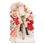 The Gifted Line クリスマスカード （サンタクロース×少女） 封筒付き レトロ グリーティングカード