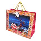 Popshots Studios Рождество подарок сумка L размер ( Santa Claus × ночь пустой ) бумажный пакет ручная сумка da ikatto 