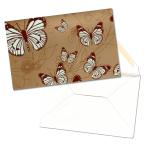  Roger la панель поздравительная открытка конверт комплект ( бабочка × Gold × голубой )