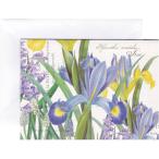 Michel Design Works складывающийся пополам поздравительная открытка (Hyacinth Iris)