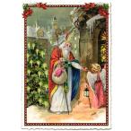 [ Рождество ] ламе &da ikatto открытка ( Santa Claus . ангел ) Германия производства 