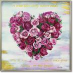  картина сумма ввод масло краска [ Heart rose ] подарок интерьер модный смешанные товары орнамент живопись маслом искусство постер 