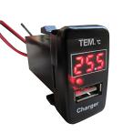  датчик температуры +USB зарядка порт комплект для дооборудования Toyota B/ Daihatsu / Subaru LED: красный ac393