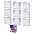 inomata химия жестяная банка значок дисплей кейс 10 штук входит сделано в Японии 3850 прозрачный 8.1×3.1× высота 7.8cm,( соответствует размер : диаметр 57mm до 