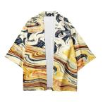  кимоно кардиган для мужчин и женщин японский стиль перо тканый pi-kru цветочный принт / журавль рисунок тонкий общий рисунок casual большой размер осень / лето праздник / путешествие тоже ... перо тканый .. шт .. внешний 