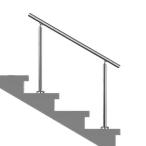 304 нержавеющая сталь сталь. лестница. поручень, поручень. поддержка балка. совершенно комплект закрытый кроме того, наружный .. использование рука .,100/120/140cm, серебряный, простой установка,2 фигурная скобка 