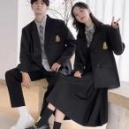 ショッピング入学式 スーツ 女の子 卒業式/入学式スーツ キッズ ブレザー制服風セット ピークル 女の子男の子対応 韓国風なんちゃって制服 JK風フォーマル 発表会にも使えるパンツスーツ