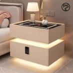  боковой стол ночной столик спальное место боковой стол многофункциональный беспроводной зарядка сенсор с подсветкой динамик установка сейф акционерное общество .3 цвет освещение стол грудь выдвижной ящик 