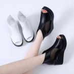 ブーツサンダルレディースウェッジソール厚底サンダルメッシュミュール歩きやすいサマー夏走れるお洒落通勤シューズ2023夏ハイヒール