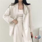 スーツセットレディースビジネススーツパンツセット事務服2点セット着痩せフォーマルオフィス春秋新作大人かわいいピークルきれいめで仕事にも最適な一着