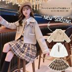 ショッピング入学式 スーツ 女の子 卒服ワンピース＋ネクタイ付きフォーマル3点セット120-160ピークル入学式卒業式発表会スーツ女の子女子高校生中小学生きちんと可愛い制服風コーデに