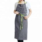 エプロン おしゃれ リネン 男女兼用 カフェ ガーデニング キッチン 女性用 ポケット付き 北欧 シンプル 軽量 8 colors