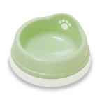 伊勢藤(ISETO) すべり止め付きペット皿 ミニ ライトグリーン 日本製 犬 猫 斜め おしゃれ かわいい I-570-1