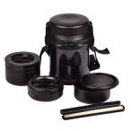 送料無料でお届けいたしますパール金属 保温 弁当箱 茶碗 約 2 杯分 ダブルステンレス ランチジャー 1600 ブラック エコランチ HB-253