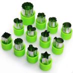 【送料無料】Joyoldelf 抜き型 クッキー 型抜き お弁当 キャラ弁 グッズ のりパンチ 果物 野菜カッター 星 おにぎり 型 12個セット 保護キャップ付き 傷防止