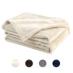 【送料無料】WONTEX 毛布 ブランケット ひざ掛け 肩掛け マイクロファイバー フランネル フワフワの肌触り あったか シングル 70ｘ100cm アイボリー