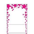 値札 タグ下札・提札 星柄ピンク 糸付き 大人気のカラー下げ札 500枚