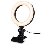 LED фары со светящимися кольцами зажим тип online mi-tingPC женщина super свет освещение 6.3 дюймовый высокая яркость 3 цвет 10 Revell style свет 360 раз вращение камера ..tecc-maruled