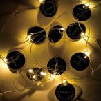 クリスマス LEDメタルガーランド コイン シルバー ガーランド ライト インテリアライト led イルミネーション