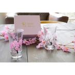 送料無料 (あすつく)温度で楽しむ・丸モ高木陶器・桜が満開冷感桜 グラス天開ペアセット お中元 御中元 父の日 結婚祝い 敬老の日