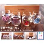 ショッピング花火 丸モ高木陶器・冷感日本四季 平盃揃フリーグラス揃グラス天開揃 ゆらゆらグラス揃四季桜花火紅葉雪春夏秋冬 盃温度 変化日本酒ギフトプレゼント お祝いお歳暮