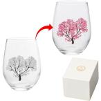 丸モ高木陶器 冷感桜 冷感花火フリーグラス冷感花火 冷感桜ゆらゆらグラス  母の日父の日祝い敬老の日退職祝いお中元 お歳暮 プレゼントギフトビールウィスキ