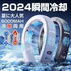 ネッククーラー 首掛け 3つ冷却プレート 6000mAh大容量 羽なし 首かけクーラー 静音 携帯 2024 最強 熱中症対策 暑さ対策 ひんやり 首を冷やす 冷却 18℃ グッズ