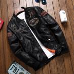 レザージャケット メンズ ライダースジャケット バイク用 刺繍 rose 革ジャン 大きいサイズあり お洒落 アウター ブルゾン シングル 裏ボア