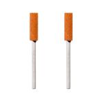 プロクソン(PROXXON) 軸付き砥石2本 【棒型5.1mm 軸径2.35mm WA砥石80番】 No.26660