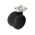 ハイロジック 26373 双輪キャスター60mm プレート・ストップ無