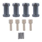 Mxfans 4 штук .12x25mm aluminium сплав T10130 колесо шестиугольник ступица повышение адаптер RC1:10 блокировка crawler машина поэтому ( titanium цвет 