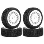 Limnyves 4個 68mm ラリータイヤ ゴムタイヤ ホイールタイヤ XV01 XV02 TT01 TT02 PTG-2 1/10 RC レーシ