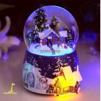 クリスマスオルゴール スノードーム 音楽付き LED 発光 オルゴール クリスマス装飾 水晶玉 冬の風景 置物 可愛い オシャレ クリスマス飾り