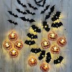  Halloween украшение установка тыква свет 20 лампа 3m металл plate летучая мышь стикер 12 шт имеется тип аккумулятора ( тыква & летучая мышь 20 лампа )