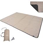 ジーメンス レジャーシート 厚手 収納袋付き 1〜3人用 200x150cm キャンプマット(ブラウン)